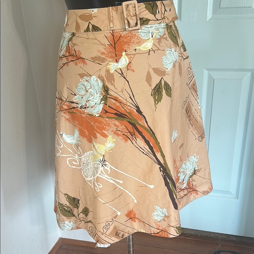 Floral Tan Skirt